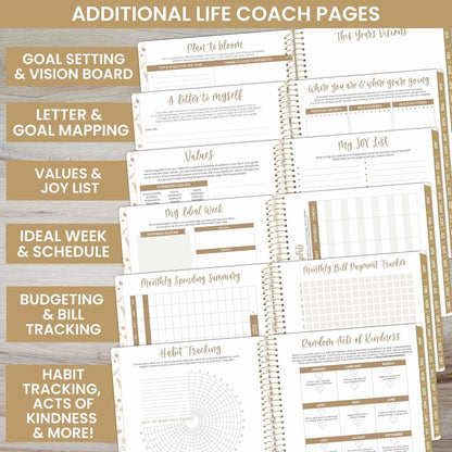 2025 (8.5" X 11") Calendar Year Day Planner (January 2025 - December 2025) - Weekly/Monthly Dated Agenda Organizer with Stickers & Tabs - Moments of Grace