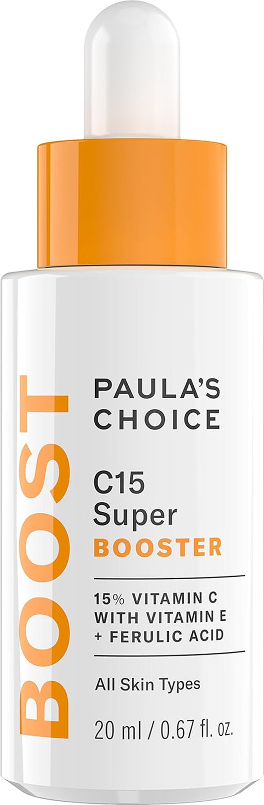 BOOST C15 Super Booster, 15% Vitamin C with Vitamin E & Ferulic Acid, Skin Brightening Serum, 0.67 Ounce