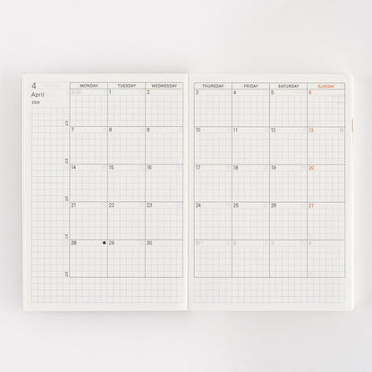 Techo 2025 Planner Book [English/A6/January Start/Monday Start/Planner]