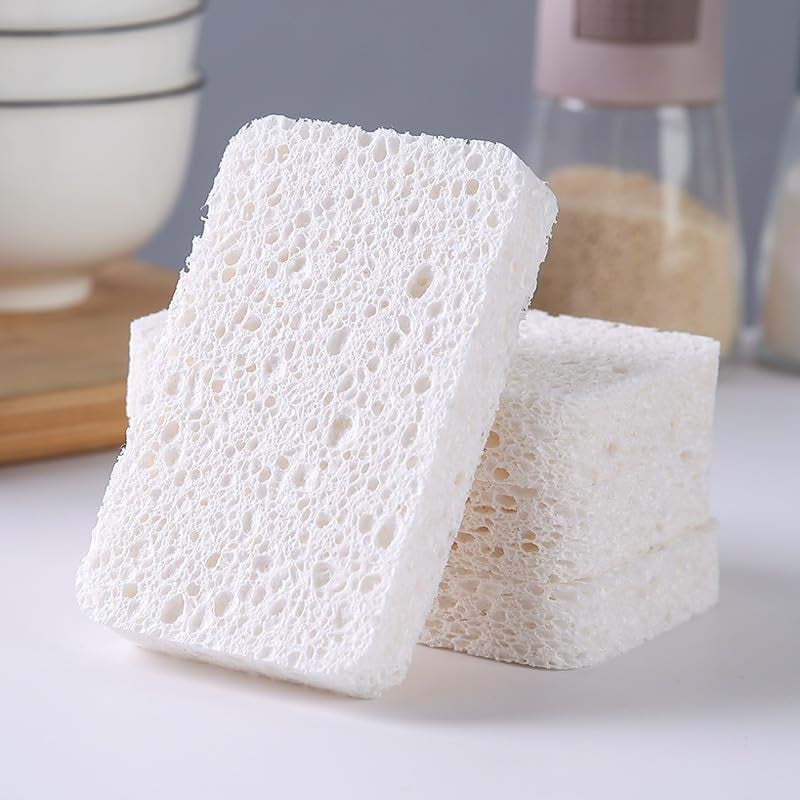 12 - Pack Non-Scratch Scrub Sponges - Sponges for Dishes and Washing Dishes, Cleaning Sponges for Kitchen Home and More（White