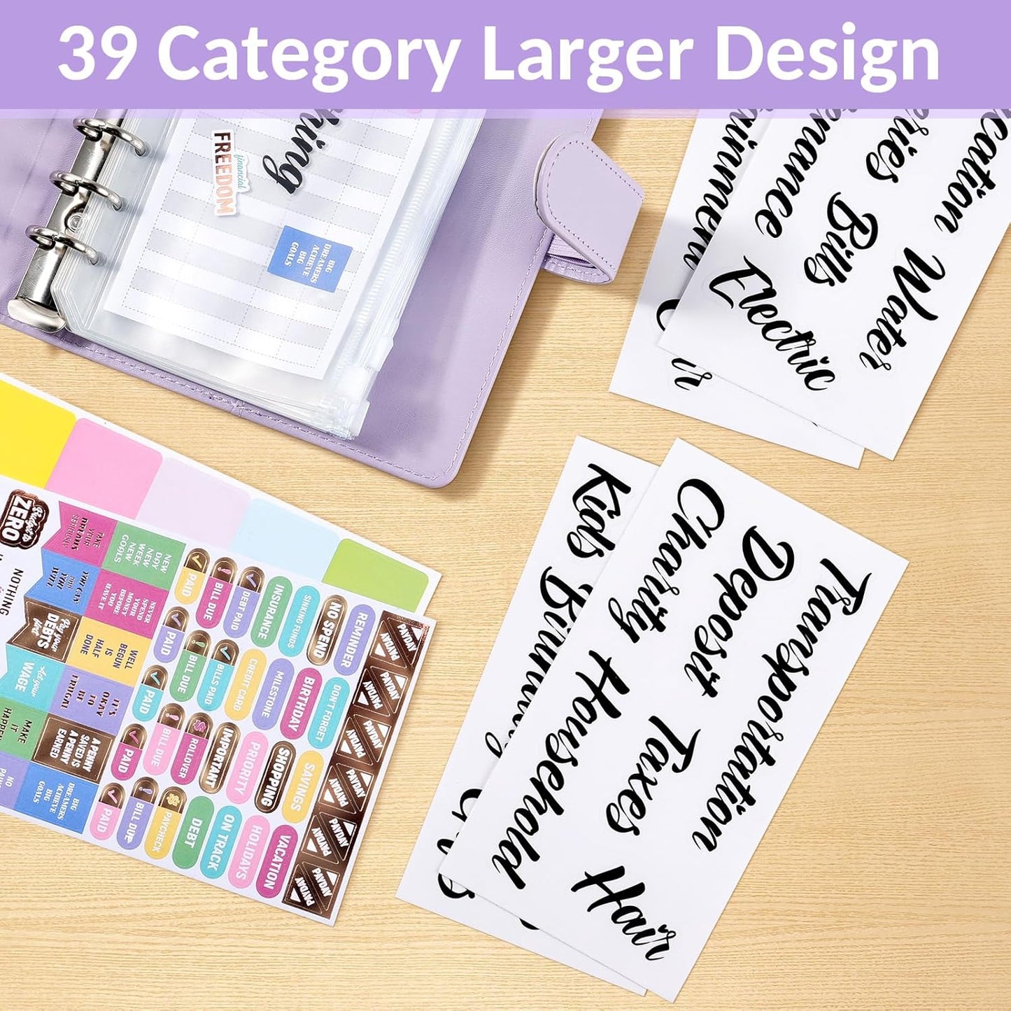 Budget Binder with Money Saving Challenge, Money Saving Binder with Cash Envelopes, Expense Sheets, Challenge Tracker & Category Labels, Envelope Savings Challenges Book for Home Office School