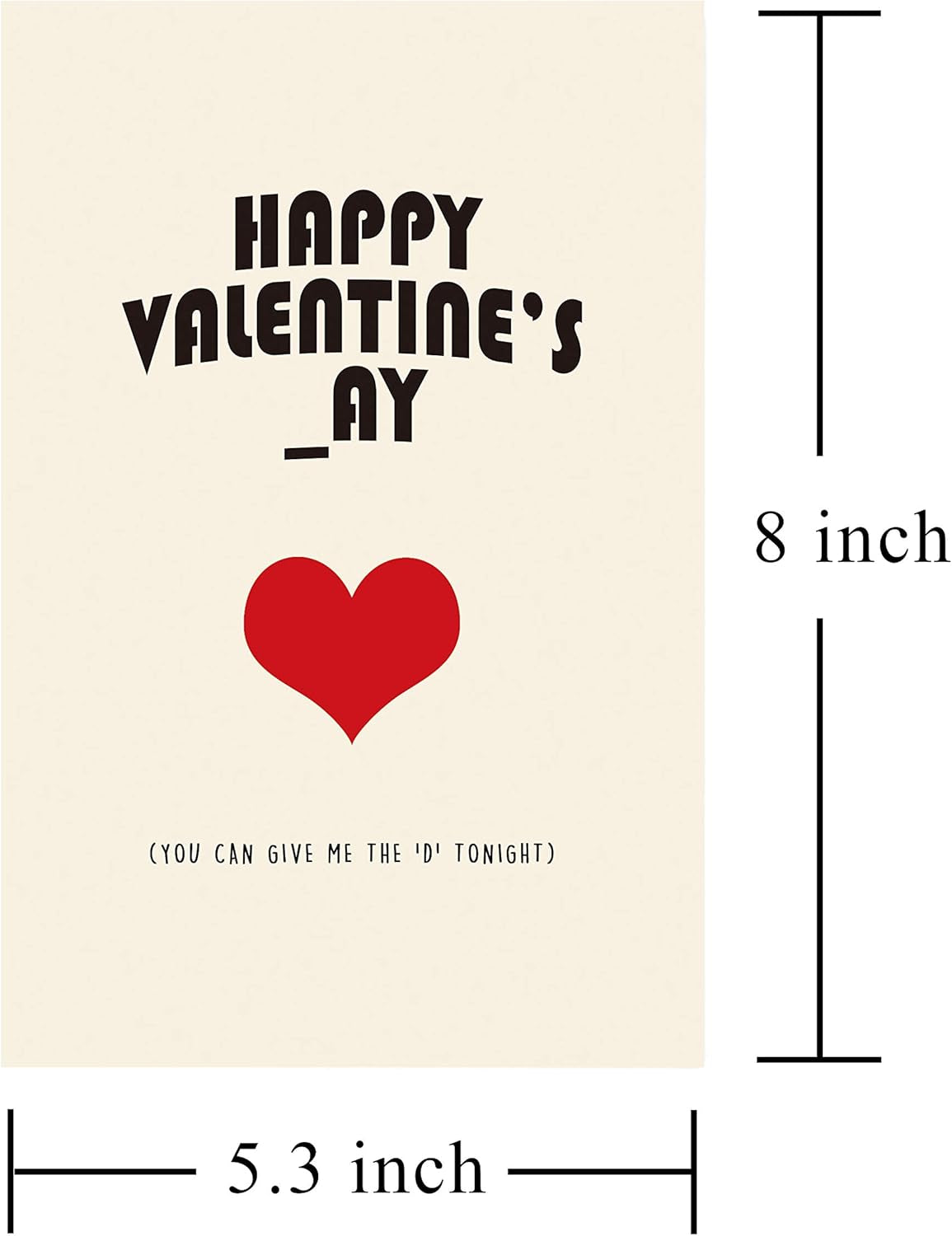 Happy Valentines Day, Unique Pun Vday Card for Husband Boyfriend, Dirty Love Greeting Card