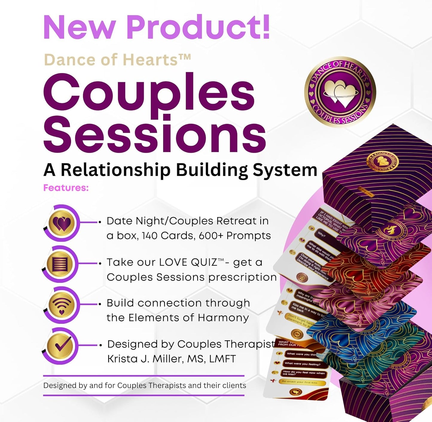 Couples Sessions: Date Night Conversations - Therapist Created Conversation Cards for Deep Connection - Fun Games, Valentine’S Gifts for Him, Her, Boyfriend, Girlfriend, Wife, Husband, Anniversary