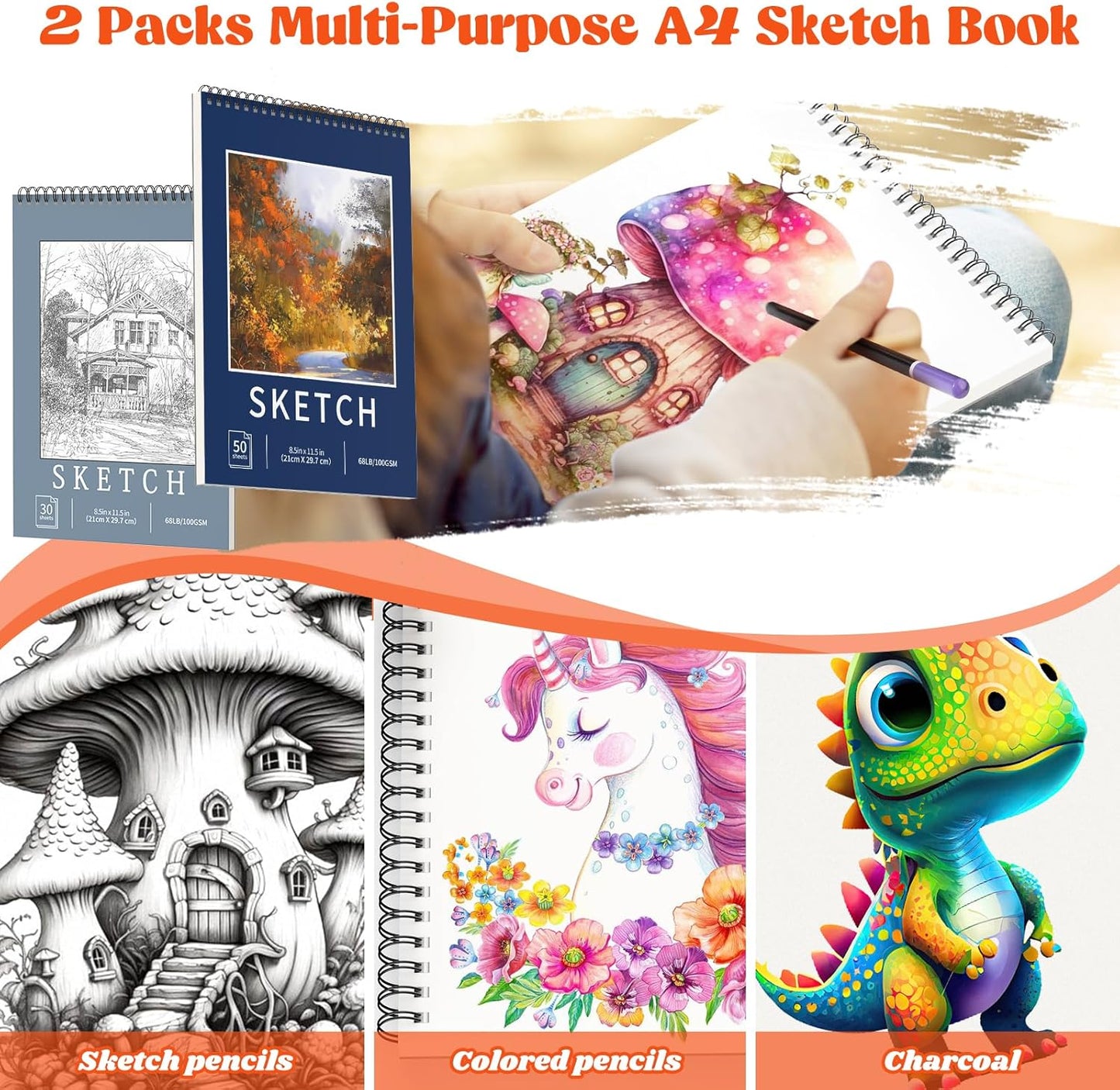 Valentines Day Gifts for Teen Kids,156-Pack Art Kit Drawing Set with 2 Sketch Book, Crayons, Colored Pencils, Arts and Crafts, Easter Gifts Art Supplies for Girls Boys Ages 6-8 9-12 13 14 Year Old