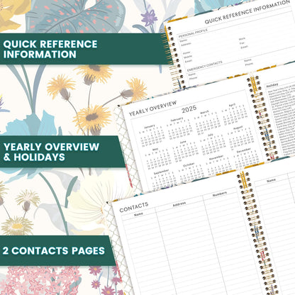 2025 Planner - Planner 2025 Weekly and Monthly, 9" X 11", Jan. 2025 - Dec. 2025, 2025 Hardcover Planner Spiral Bound, 12 Monthly Tabs, Elastic Closure