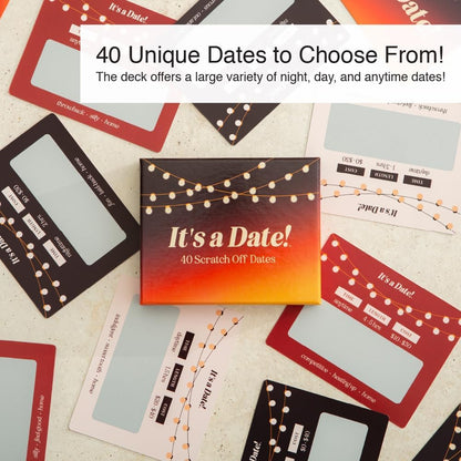 , 40 Fun and Romantic Scratch off Date Ideas for Him, Her, Girlfriend, Boyfriend, Wife, or Husband, Perfect for Date Night, Special Couples Gift for Anniversaries, Birthdays & More!