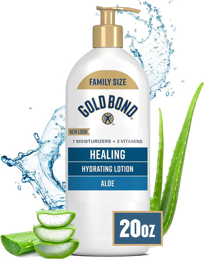 Healing Hydrating Lotion, 20 Oz., with Aloe, Moisturizes, Immediate 24-Hour Hydration