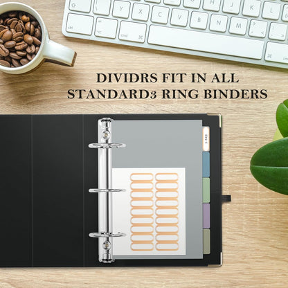 Mini 3 Ring Binder 1 Inch and Mini Binder Dividers with Tabs 1 Pack