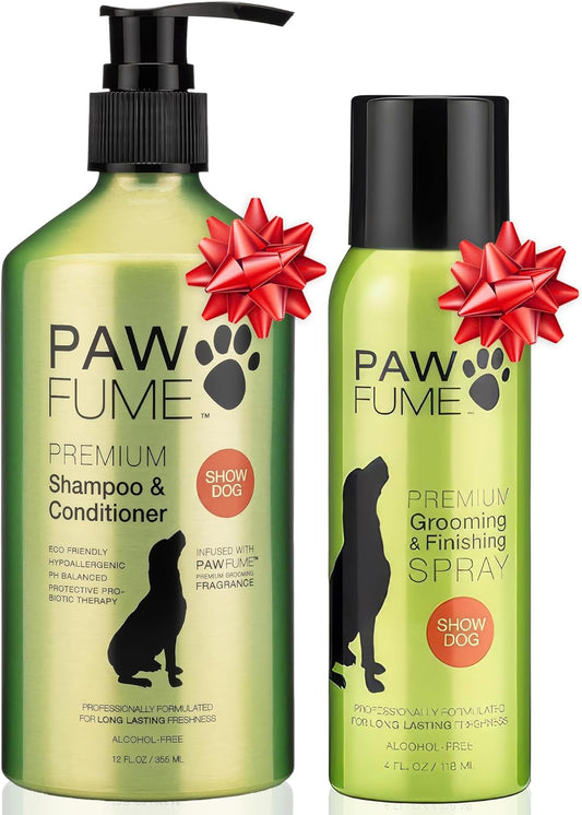 Pawfume Dog Shampoo and Conditioner (Show Dog) + Grooming Dog Spray (Show Dog)