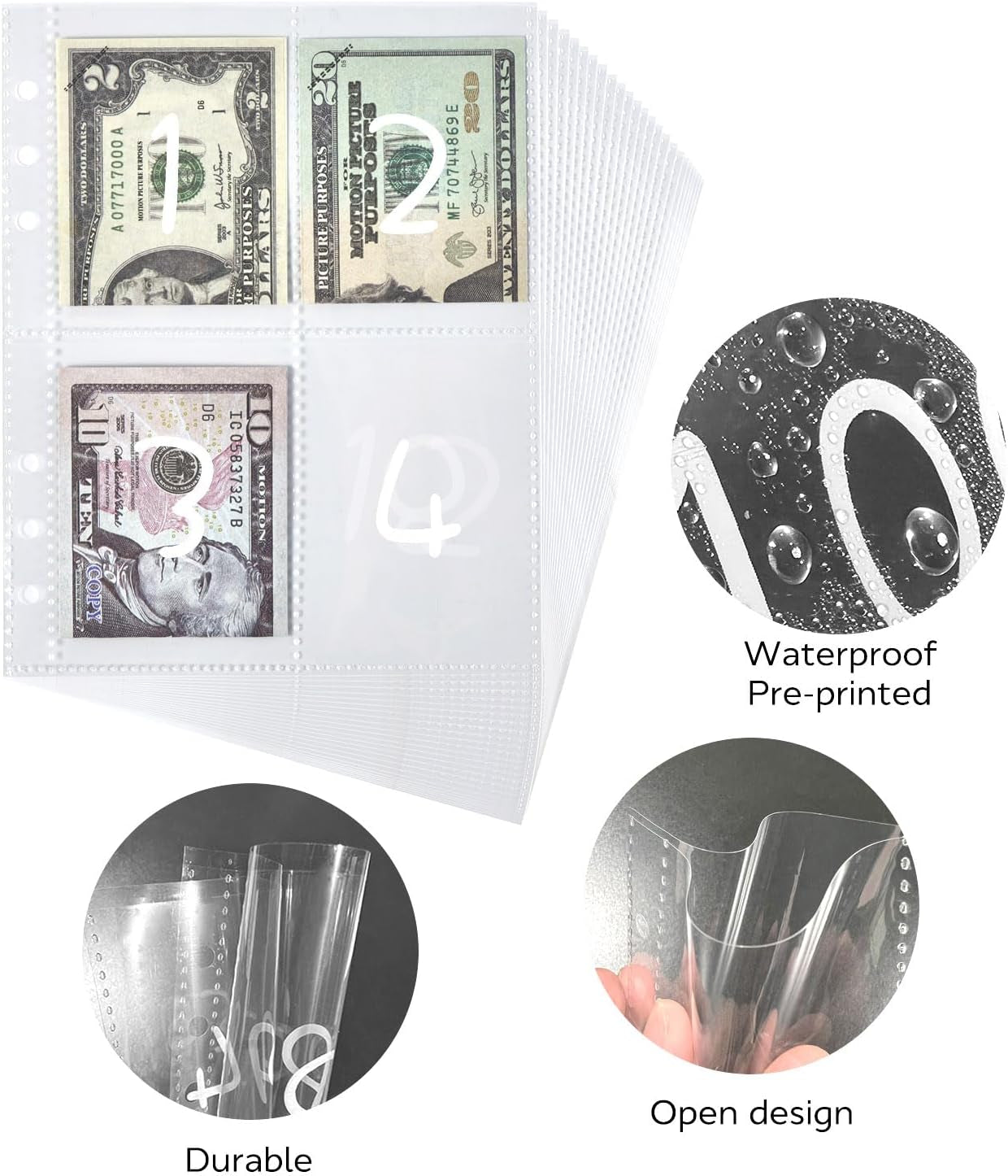 100 Envelopes Money Saving Challenge Binder with Pre-Printed Numbers with 1-100, A5 Money Saving Binder with Envelopes for Cash and Card, and Budget Planner to save $5,050 (Macaron Purple)