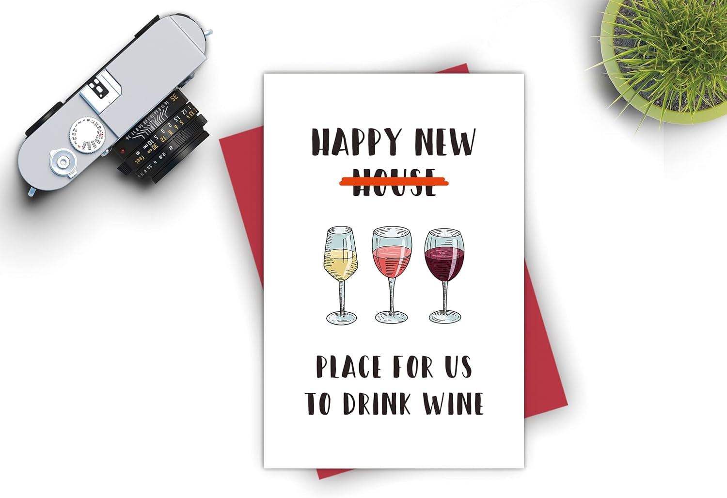 Happy New Home Card, Congrats New House Greeting Card, Funny Housewarming Card for Friend Relative Neighbor