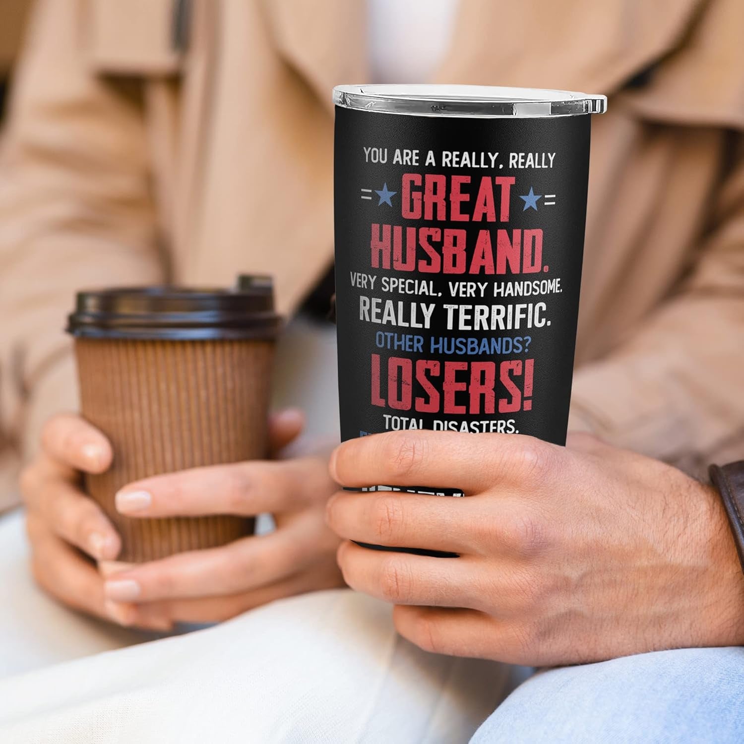 Gifts for Husband - Husband Gifts from Wife - Wedding Anniversary, Husband Birthday Gift, Valentine Day Gifts for Husband - Valentine Gifts for Him, Husband - I Love You Gifts for Him - 20 Oz Tumbler