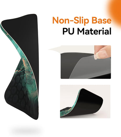 Mouse Pad with Wrist Rest Ergonomic Computer Comfortable Pain Relief Elevated Mousepad Wrist Support Green Gold