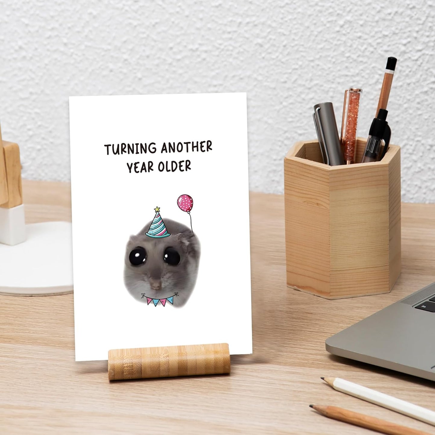 Sad Hamster Meme Birthday Card, Funny Cute Hamster Bday Card for Him Her, Hilarious Turning Another Year Older