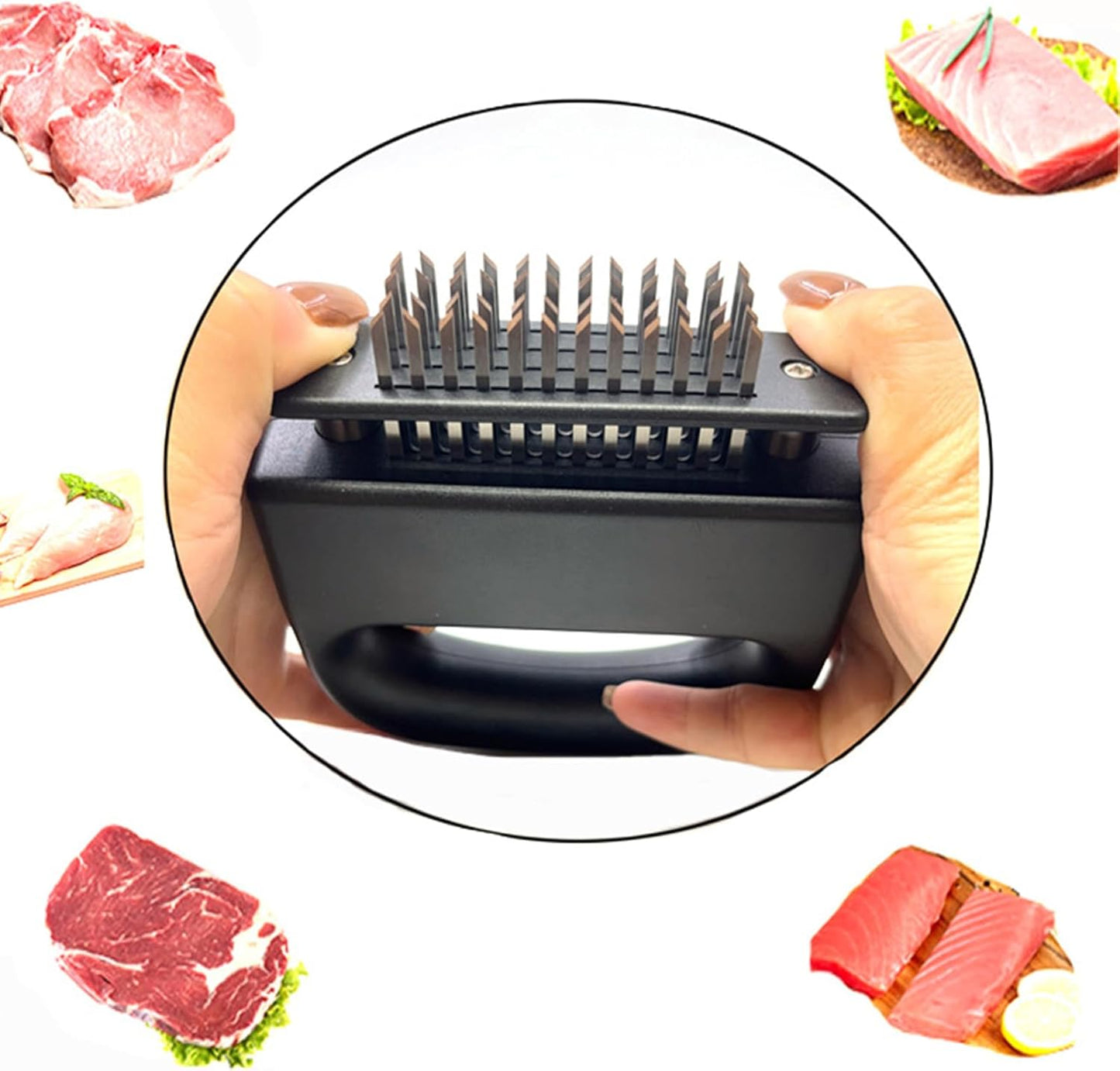 Meat Tenderizer Tools with 48 Stainless Steel Blades Cooking for Your Kitchen