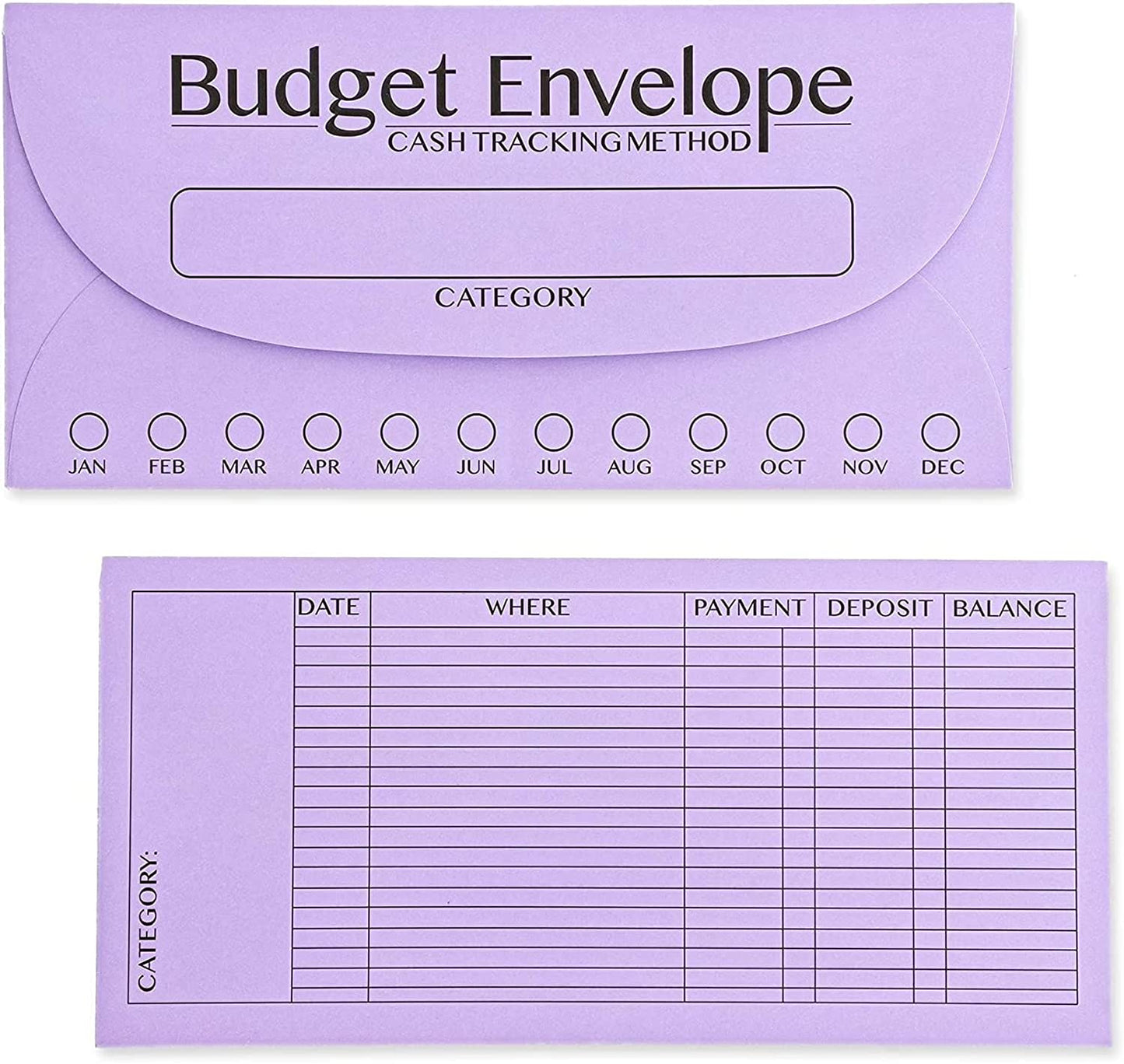 96 Pack Bulk Budget Envelopes for Cash System, Budgeting Tracker Binder, Money Saving Challenge, 12 Colors (6.5 X 3 In)