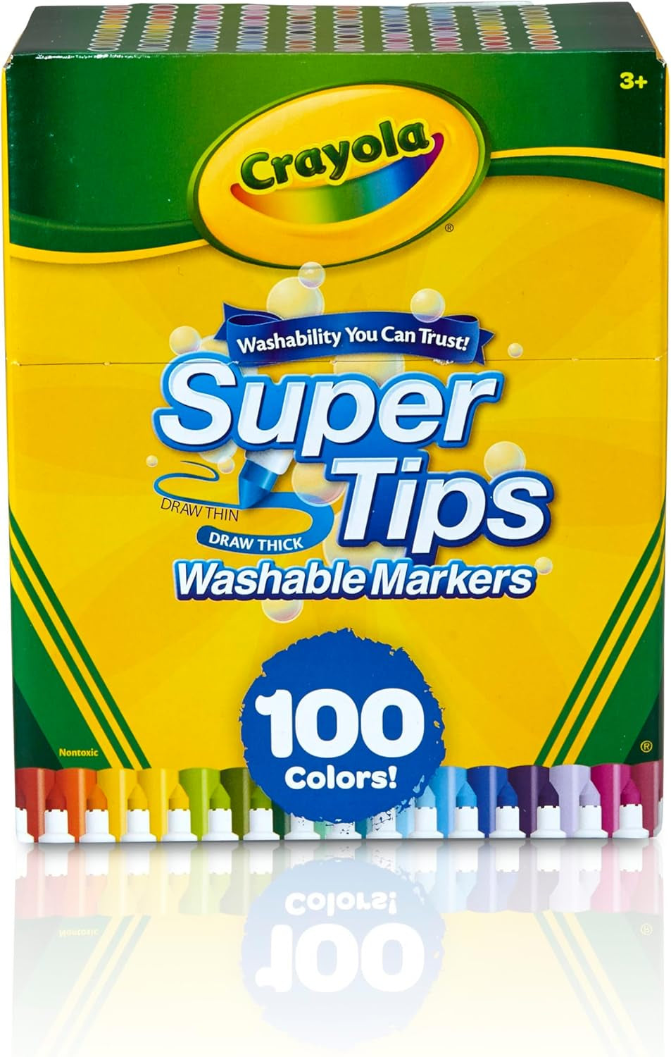 Super Tips Marker Set (100Ct), Fine Point Washable Markers, Drawing Markers for Kids & Adults, Great for Thick & Thin Lines