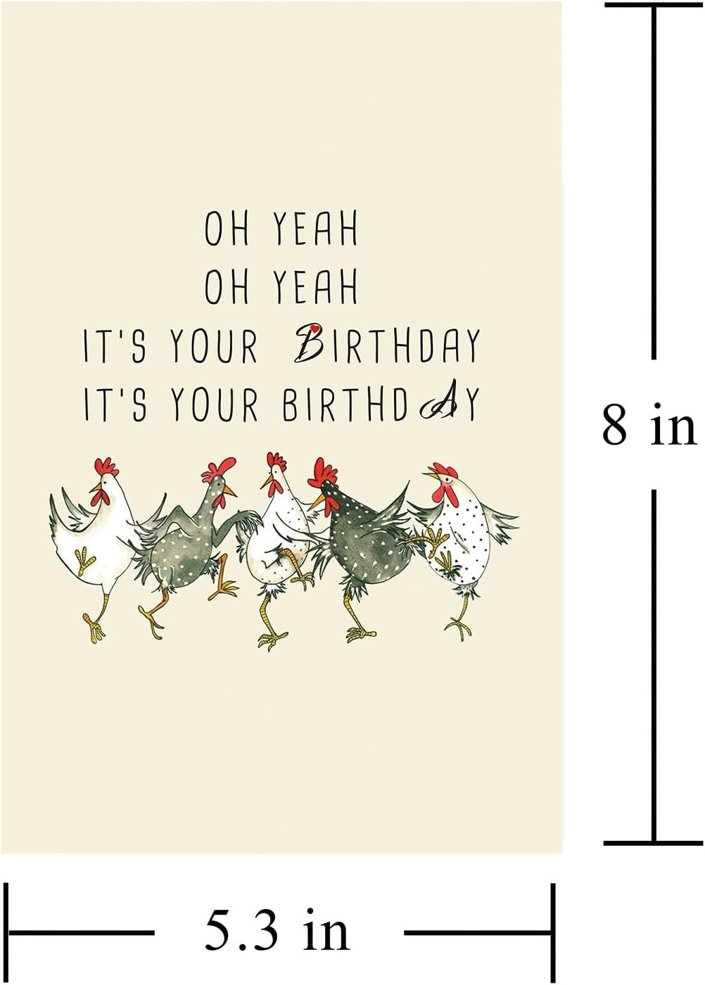 Funny Birthday Card, Birthday Card for Friend, Dancing Chicken Birthday Card for Female Male