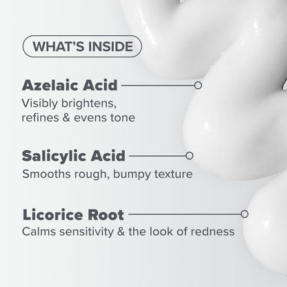 BOOST 10% Azelaic Acid Booster Cream Gel, Licorice Extract & Salicylic Acid, Oil-Free Skin Brightening Serum