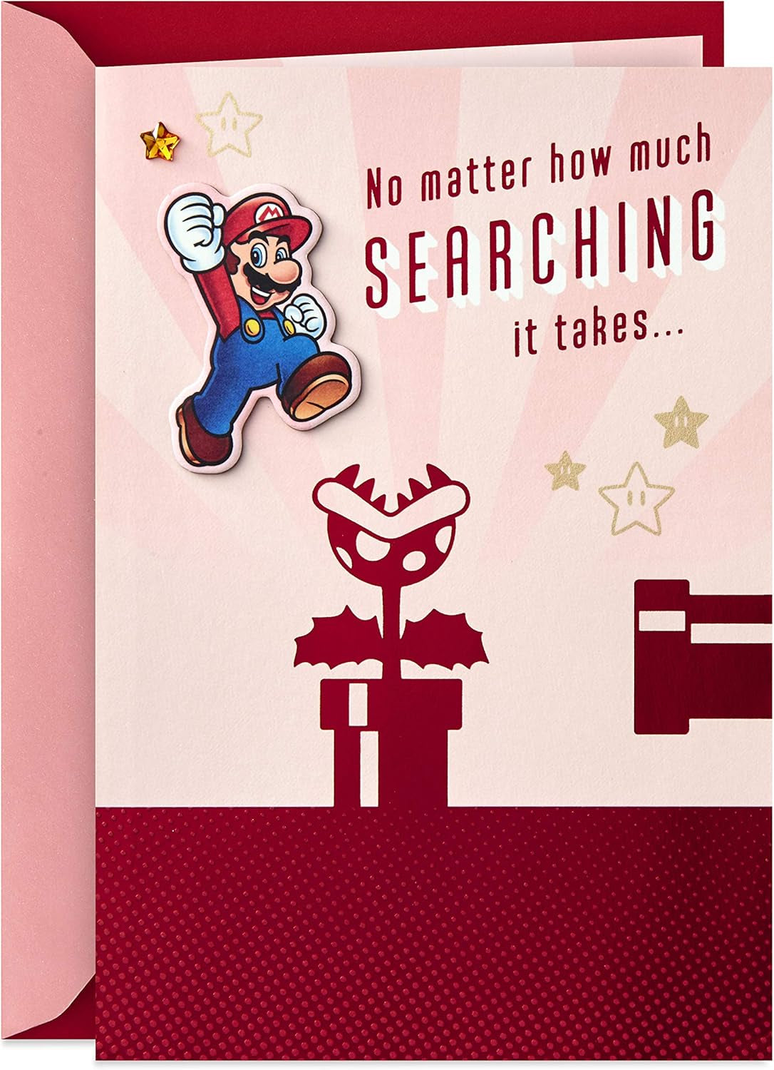 Nintendo Super Mario Valentine'S Day Card for Husband, Wife, Boyfriend, Girlfriend (Lucky)