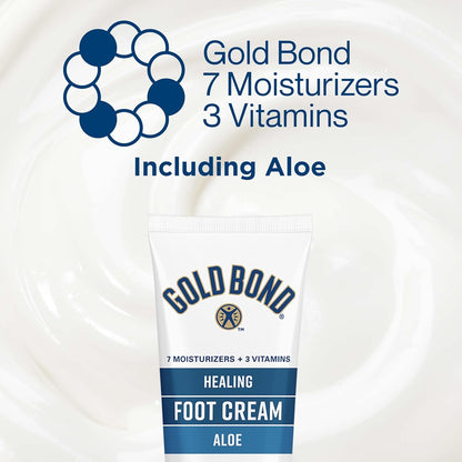 Healing Foot Cream, 4 Oz. (Pack of 4), with Aloe, Nourishes & Softens for Healthier Looking Feet