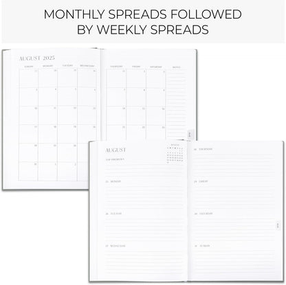 Beautiful 2025 Daily Planner - 7" X 10" Planner for Women or Men with Weekly & Monthly Spreads for Easy Planning - Beautiful Calendar Book to Organize Tasks and Boost Productivity