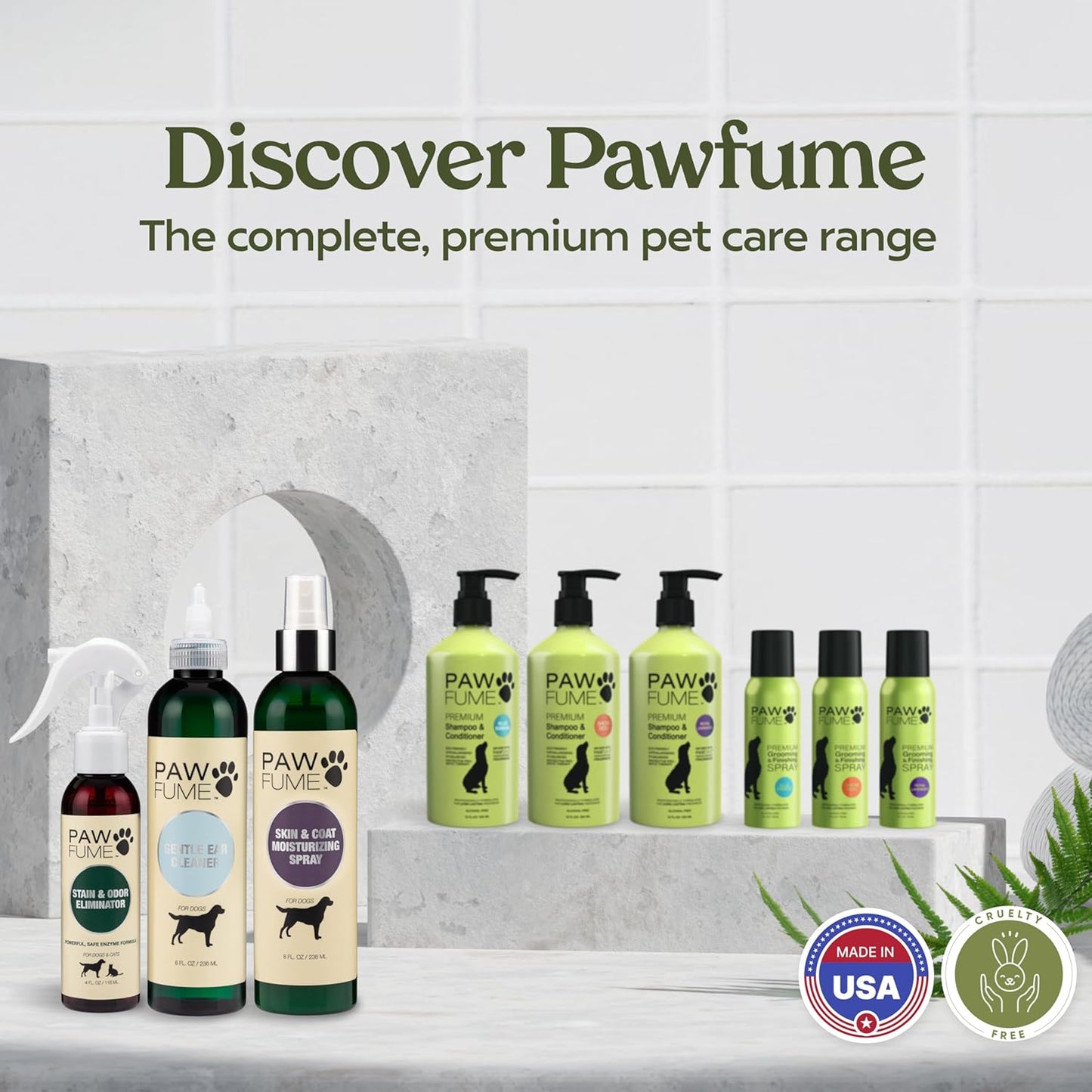 PAWFUME Stain & Odor Eliminator Pet Urine Enzyme Cleaner - Enzymatic Cleaner for Dog Urine Enzyme Cleaner - Cat Pee Enzyme Cleaner & Pet Stain and Odor Remover - Enzyme Cleaner for Cat Urine (4Oz)