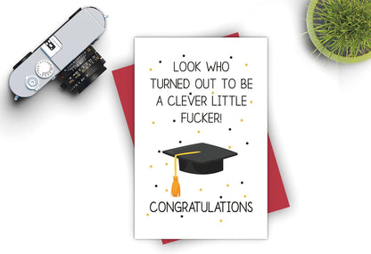 Humorous Graduation Card, Rude Graduate Greeting Card for Him Her, Hilarious Graduation Present