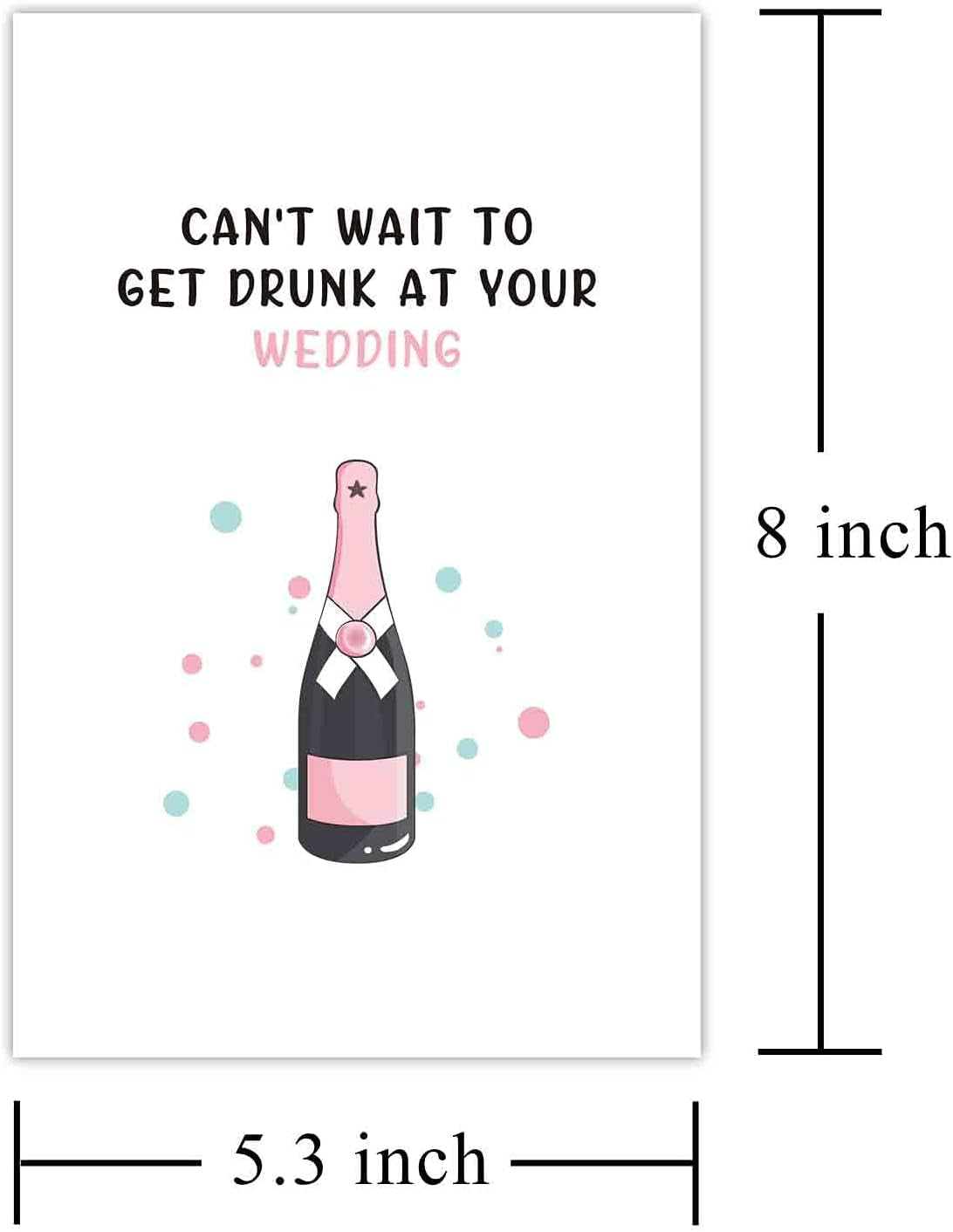 Funny Engagement Card for Friend, Marriage Card, Cute Engaged Card