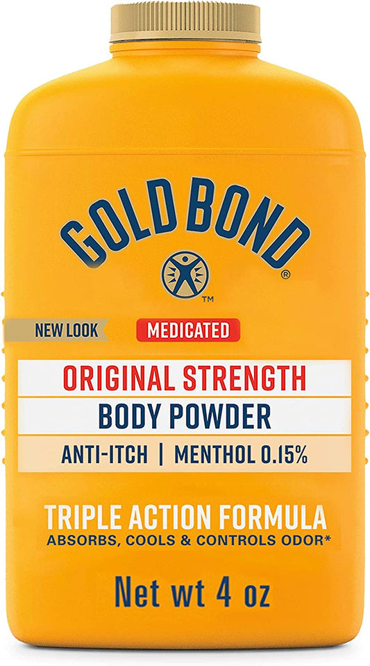 Medicated Original Strength Body Powder, 4 Oz., Talc-Free, Anti-Itch, Absorbs & Cools