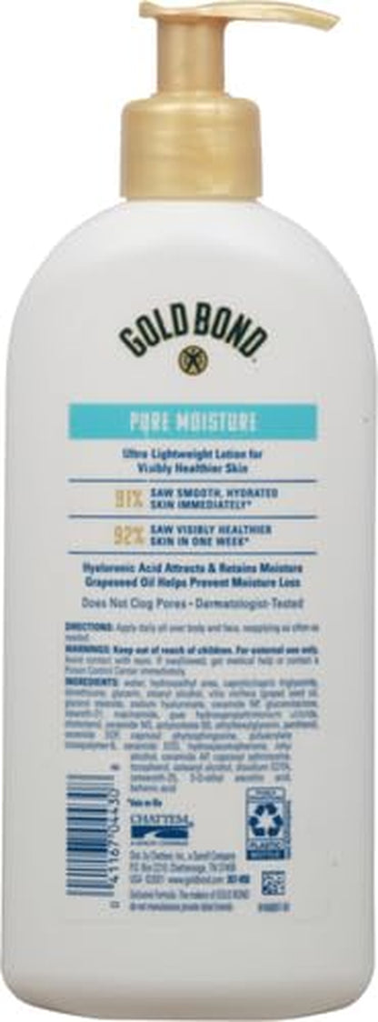 Pure Moisture Lotion, 14 Oz., Ultra-Lightweight Daily Body & Face Lotion for Dry Skin