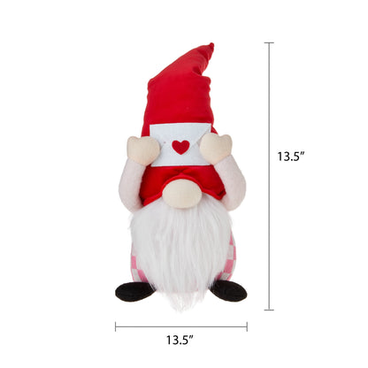 Valentine'S Day Red and White Gnome Plush Decor, 17 In, by