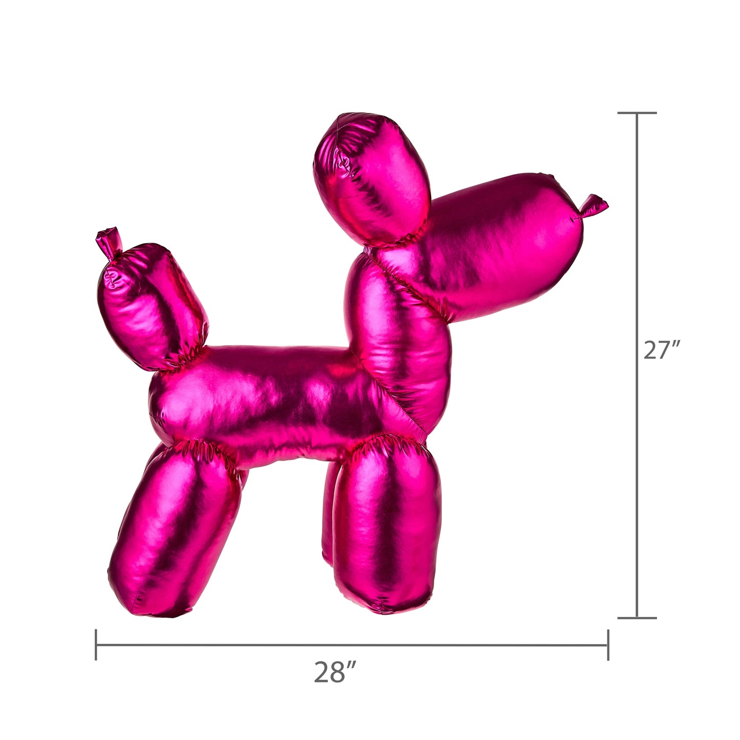 Valentine’S Day Hot Pink Iridescent Balloon Dog Plush, by