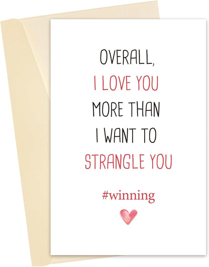 Humor Valentine'S Day Card, Funny V-Day Gift for Him Her Husband, Hilarious Anniversary Card, Naughty I Love You Card