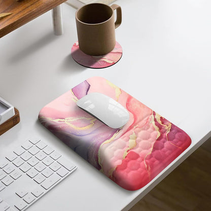 Pink Mouse Pad with Wrist Support Large Ergonomic Office Comfy Pain Relief Mousepad Wrist Rest