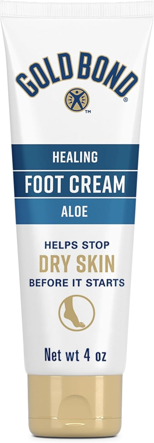 Healing Foot Cream, 4 Oz. (Pack of 4), with Aloe, Nourishes & Softens for Healthier Looking Feet