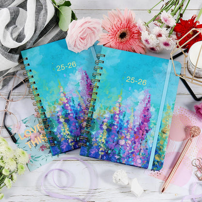 Planner 2025-2026 - Academic Planner 2025-2026, JUL.2025 - JUN.2026, 2025-2026 Planner Weekly and Monthly with Tabs, 6.3" X 8.4", Hardcover with Back Pocket + Thick Paper - Oil Painting