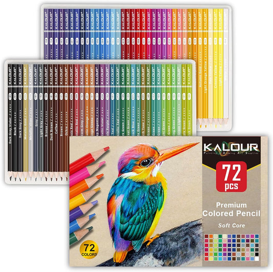 72 Count Colored Pencils for Adult Coloring Books, Soft Core,Ideal for Drawing Blending Shading,Color Pencils Set Gift for Adults Kids Beginners