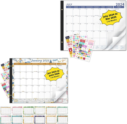 Desk Calendar 2024-2025 Large 22'' X 17'' Calendar 2024 Monthly Desktop Calendar, 18 Month Calendar, Use July 2024 - Dec 2025