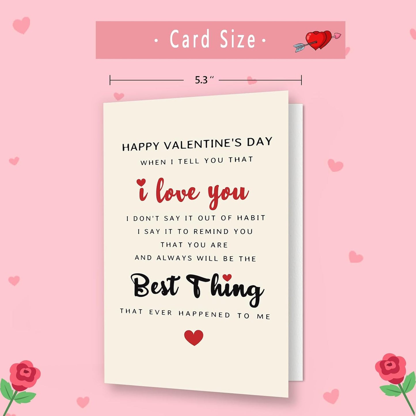 Funny Valentines Day Card for Husband Wife Boyfriend Girlfriend Fiance Fiancee，Romantic Valentines Day Gifts for Him Her，Best Thing Ever V-Day Cards for Significant Other