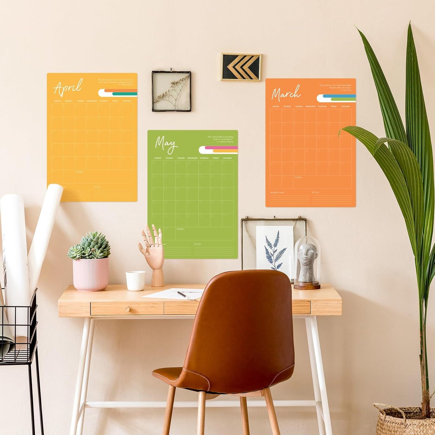 Dry Erase Wall Calendar 2025-2026 Large Laminated Calendar 32'' X 48'' Yearly Office Horizontal 24 Month Calendar, Use July 2025 - June 2026