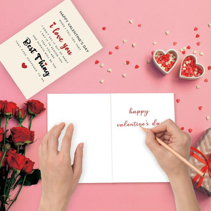 Funny Valentines Day Card for Husband Wife Boyfriend Girlfriend Fiance Fiancee，Romantic Valentines Day Gifts for Him Her，Best Thing Ever V-Day Cards for Significant Other