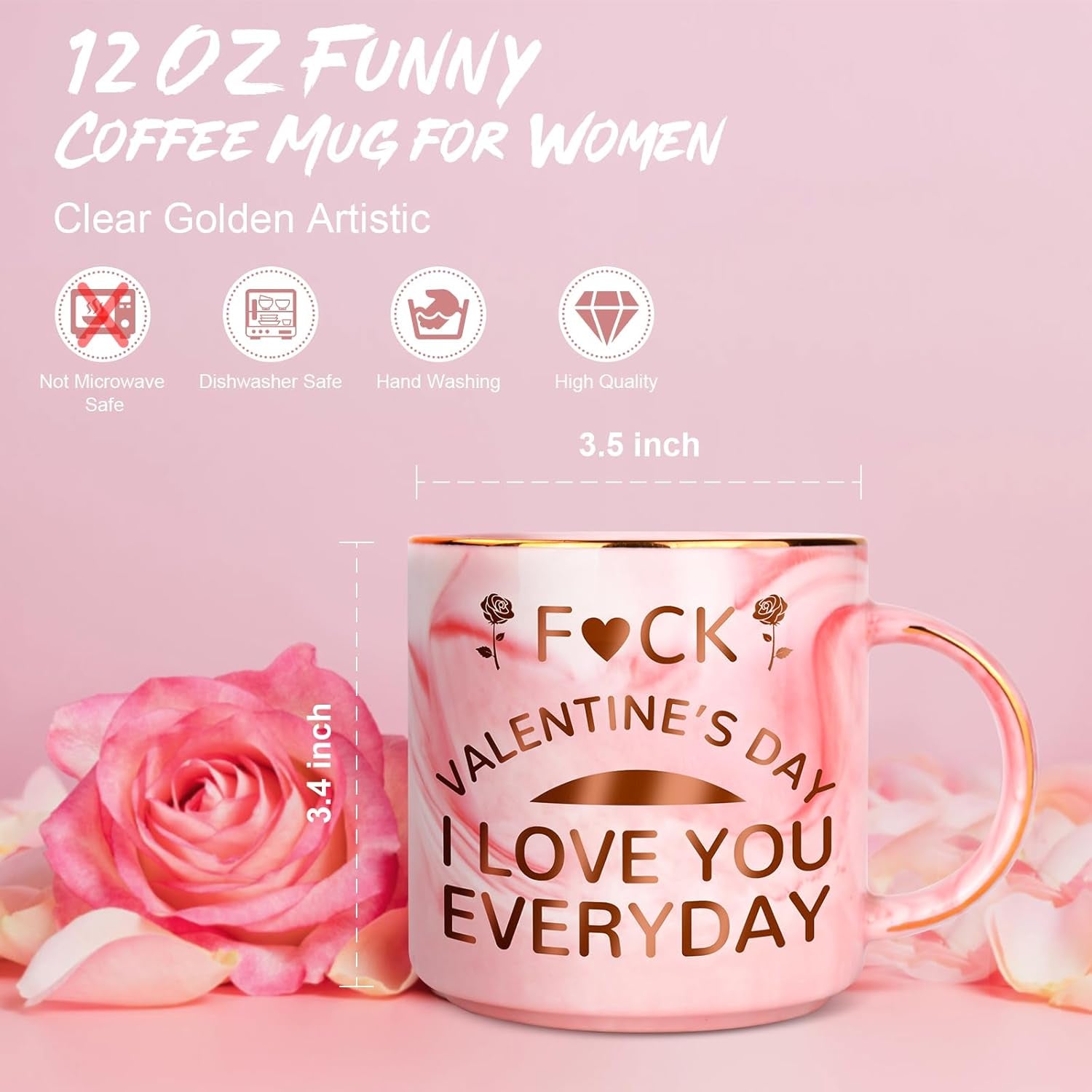 Valentines Day Gifts for Her, Funny 12 OZ Coffee Mug Gifts for Girlfriend Wife from Boyfriend Husband Him, Cute Stuff for Women Her, Naughty Valentines Presents Gift Ideas