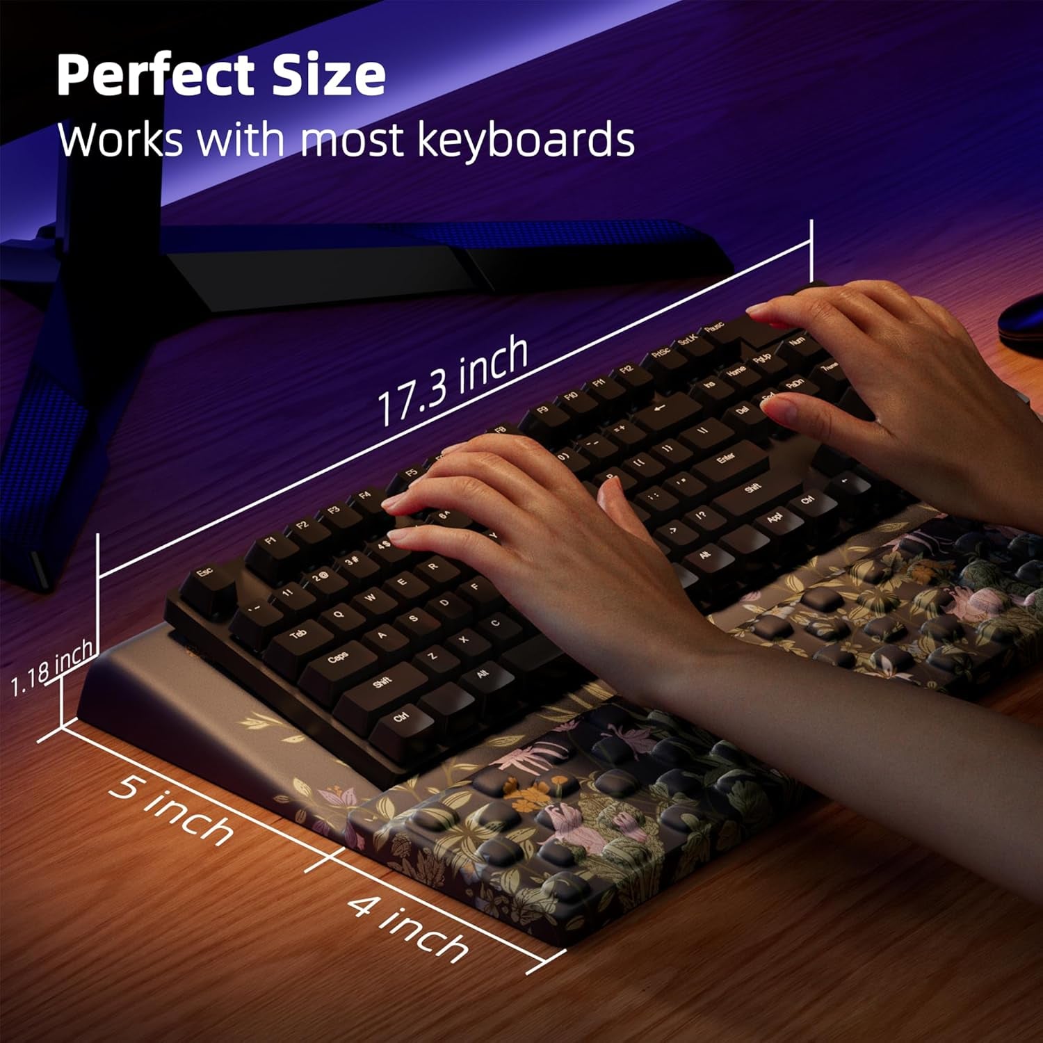 Floral Clipboard Binder and Keyboard Wrist Rest