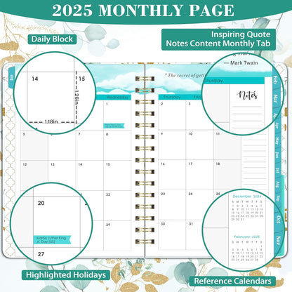 2025 Planner - 2025 Weekly Monthly Planner from January 2025-December 2025, 6.4''X8.3'', 2025 Planner Weekly Monthly with Monthly Tabs, 2025 Calendar Planner Enough Space for Writing