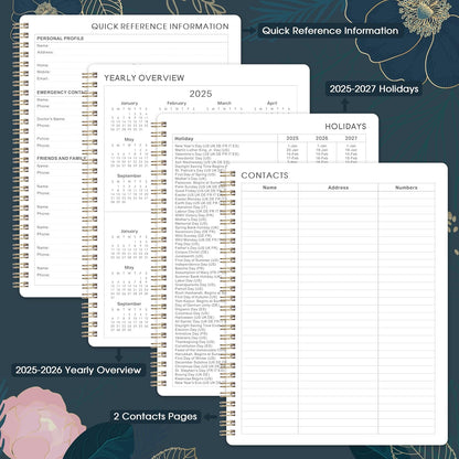 2025 Planner - Planner 2025, January 2025 - December 2025, Planner 2025, Weekly & Monthly Spreads, 8'' X 10", Tabs, Twin-Wire Binding