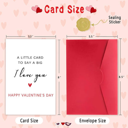 Valentines Day Gifts for Him Her, Funny Valentines Day Card, Romantic Valentine'S Day Card Gifts for Wife Husband Girlfriend Boyfriend, I Love You Vday Cards for Men Women