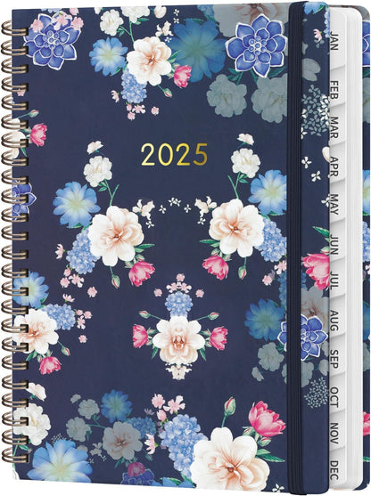 2025 Planner - Weekly and Monthly Planner Book, January 2025 - December 2025, Hard Cover Calendar Planner with Tabs, Notes Pages, Inner Pocket, A5 (6.3" X 8.4")