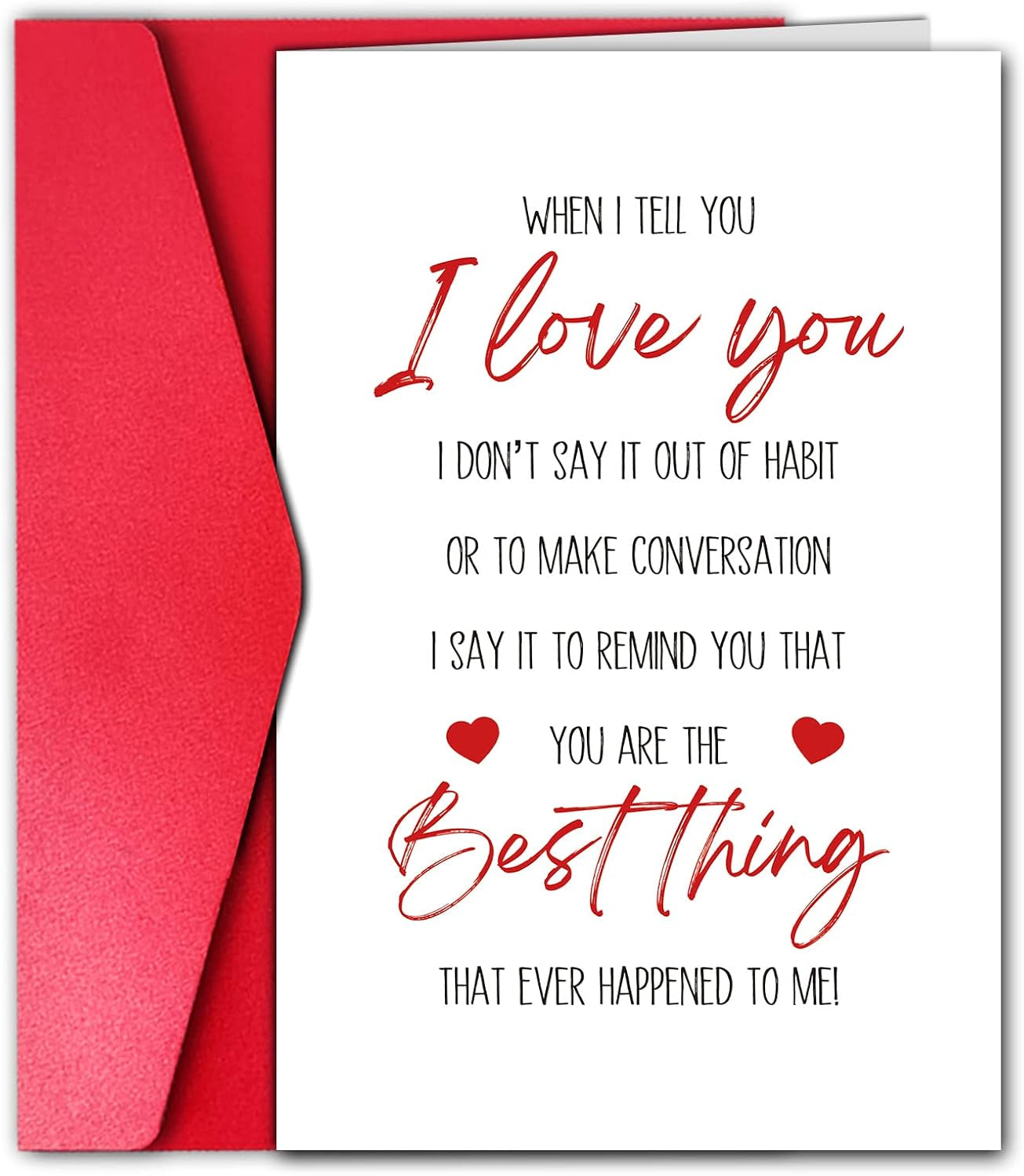 Valentines Day Card for Him Her, Funny V-Day Greeting Card for Boyfriend Husband or Girlfriend Wife, I Love You Card, Valentines Day Gift for Men Women