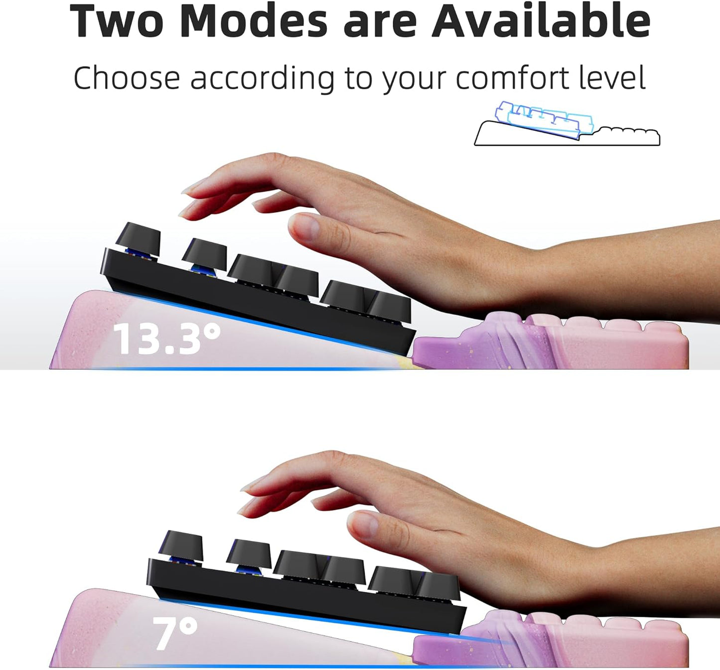 Keyboard Wrist Rest, Comfortable Ergonomic Keyboard Stand Riser Holder for Office Home